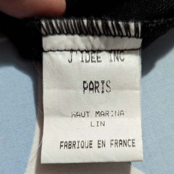 Stylish Asymmetrical Black Linen Top, OS, EUC - Picture 10 of 11